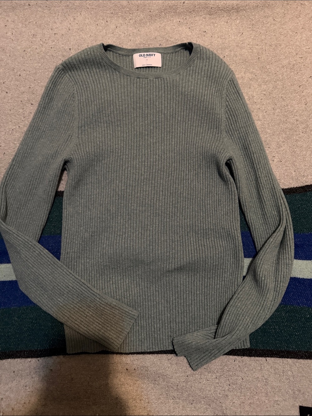 Old Navy Ribbed Crewneck Sweater in Sage
